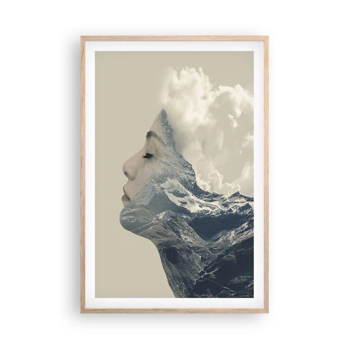 Poster în ramă de stejar deschis - Frumusețea elementelor - 61x91 cm