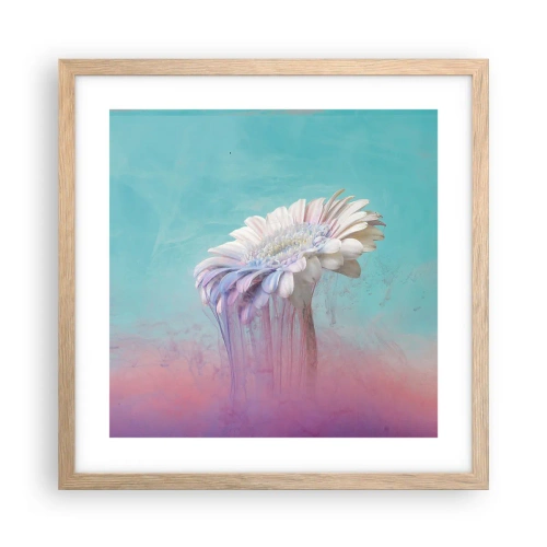 Poster în ramă de stejar deschis - Viața de după flori - 40x40 cm