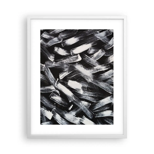 Poster în ramă albă - Abstracție în spirit industrial - 40x50 cm