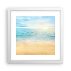 Poster în ramă albă - Marele albastru - 30x30 cm