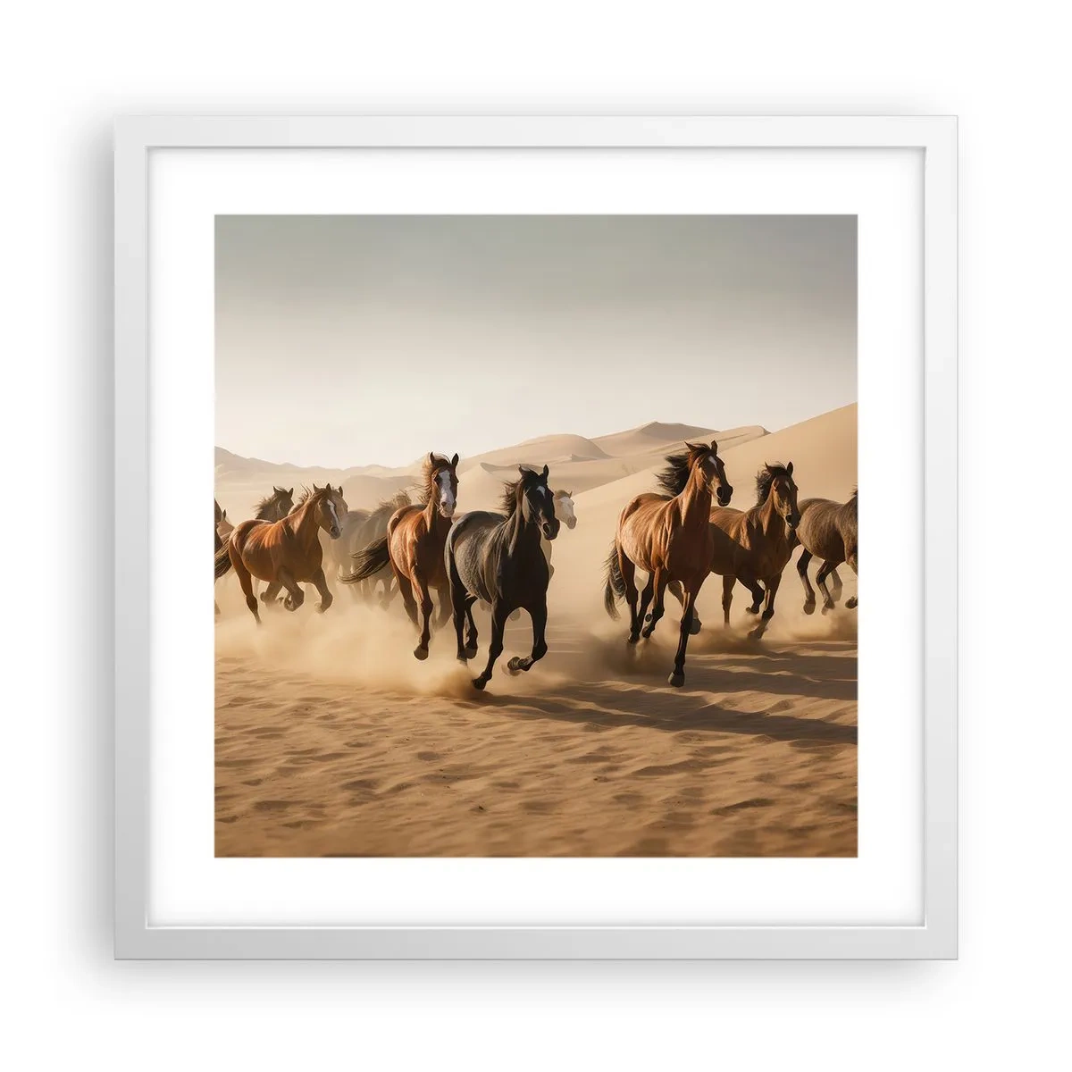 Poster în ramă albă - Liberi ca vântul - 40x40 cm