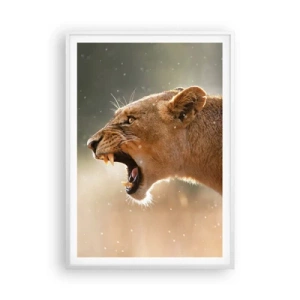 Poster în ramă albă - Încearcă să nu asculți - 70x100 cm