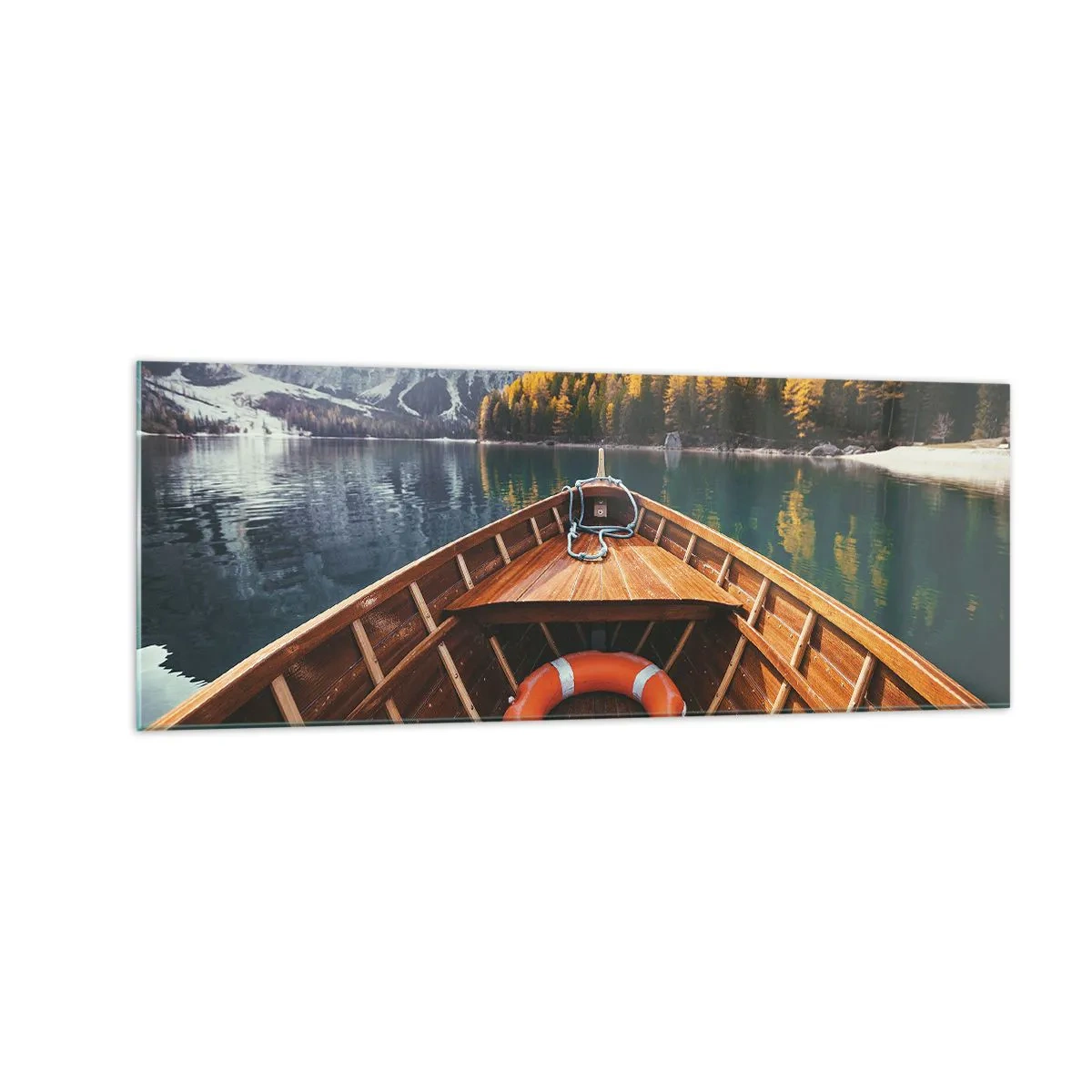 Tablou pe sticlă - Excursie pe munte - 140x50 cm