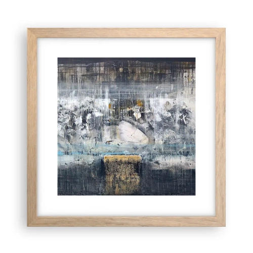 Poster în ramă de stejar deschis - Ca pe gheață, ca pe asfalt - 30x30 cm