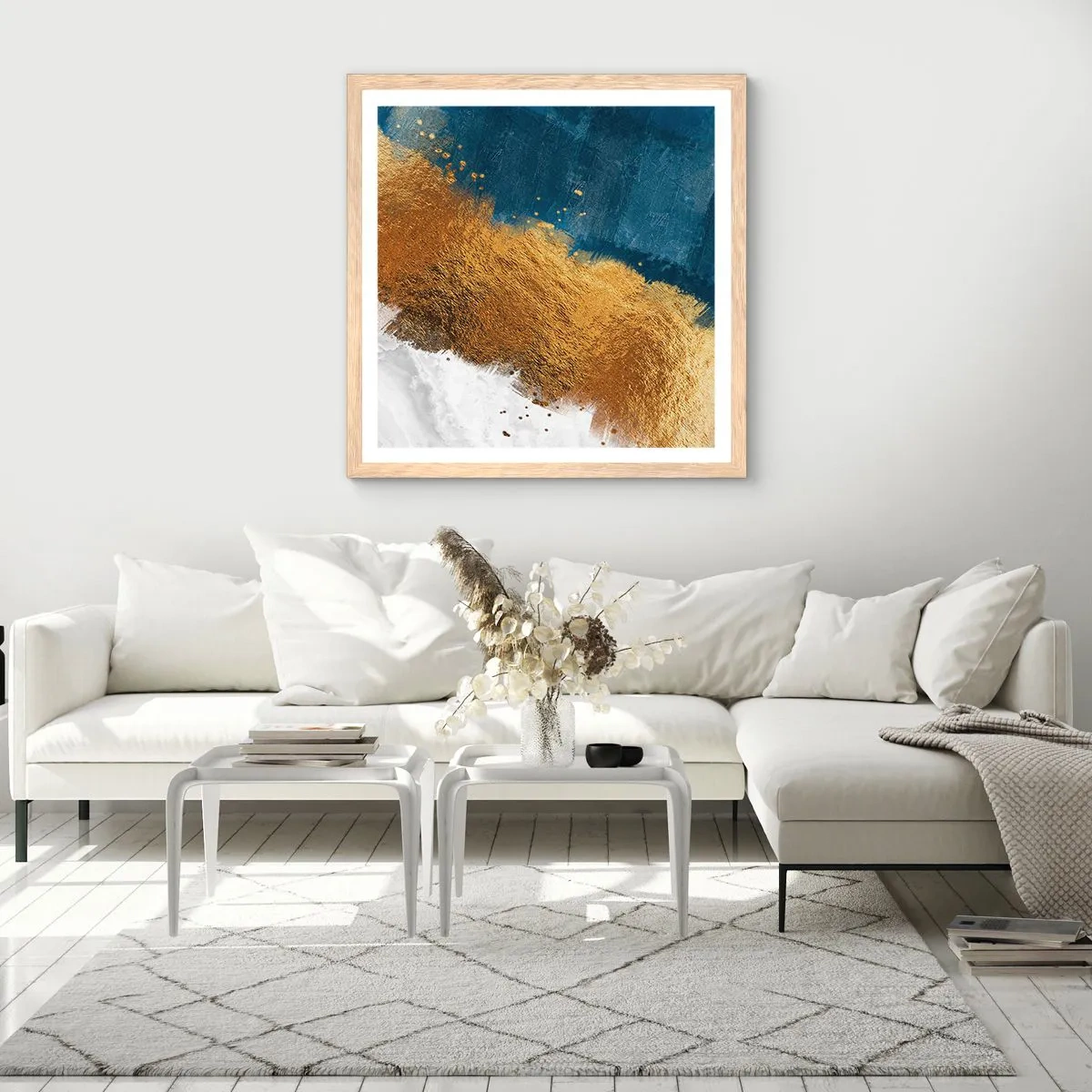 Poster în ramă de stejar deschis - Culorile verii - 60x60 cm