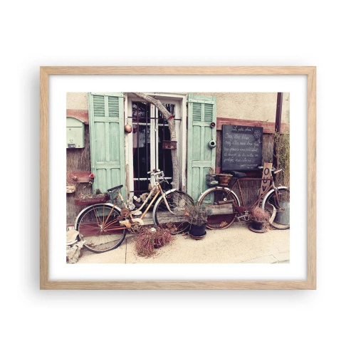 Poster în ramă de stejar deschis - Trăiască provincia! - 50x40 cm