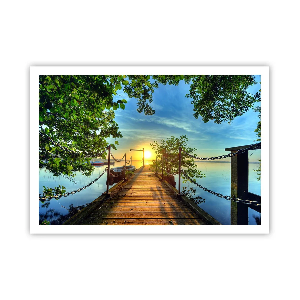 Poster - Apusul la malul apei - 100x70 cm