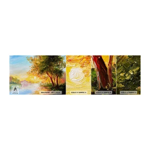 Mostră tapet autocolant Deluxe Sticker - Et in Arcadia ego - Peisaj, Râu, Raze de soare - 100x30 cm