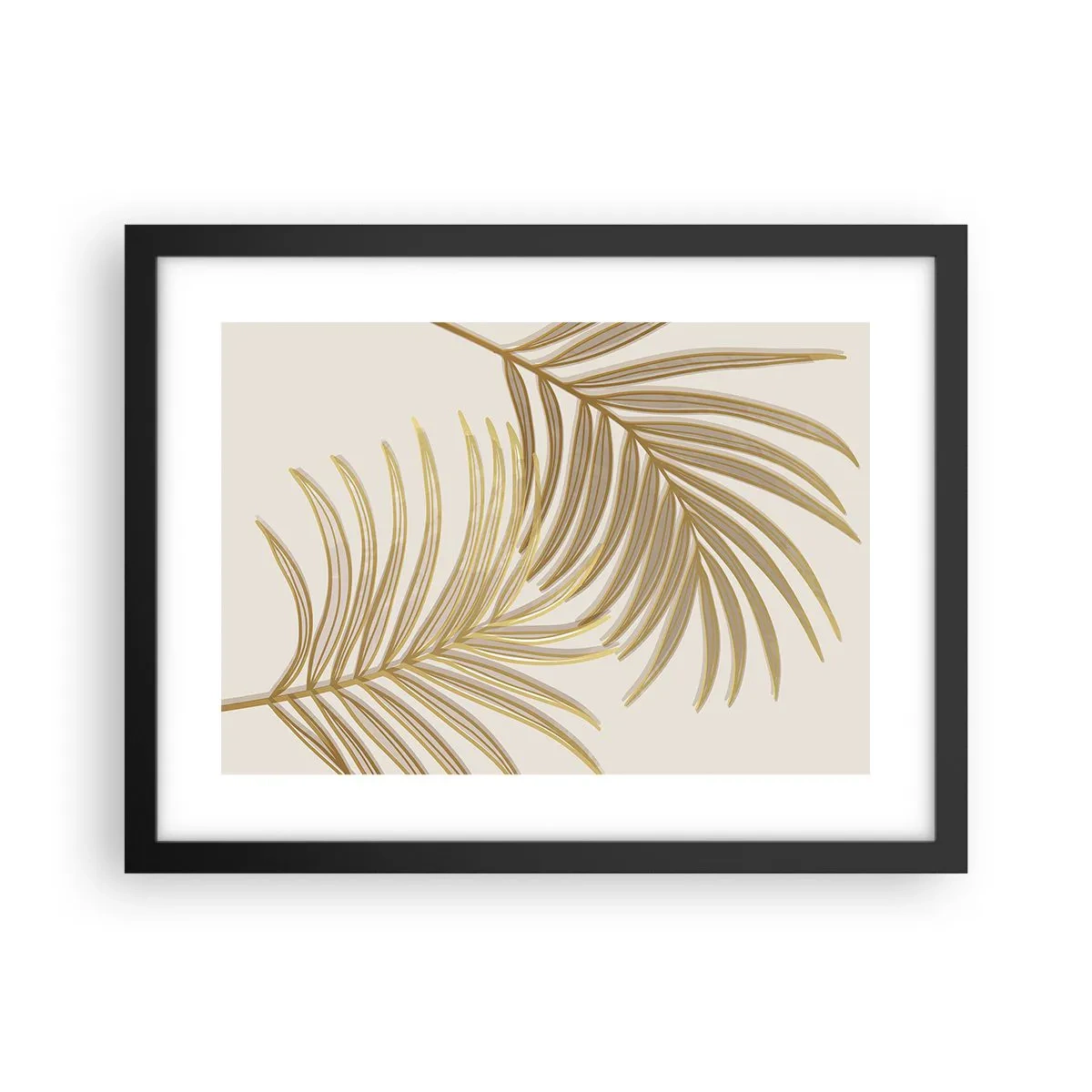 Poster în ramă neagră - Palmier de aur! - 40x30 cm