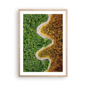 Poster în ramă de stejar deschis - Frontiere și defilee - 50x70 cm