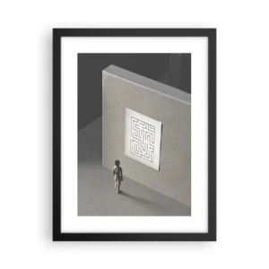 Poster în ramă neagră - Dar unde sunt? - 30x40 cm