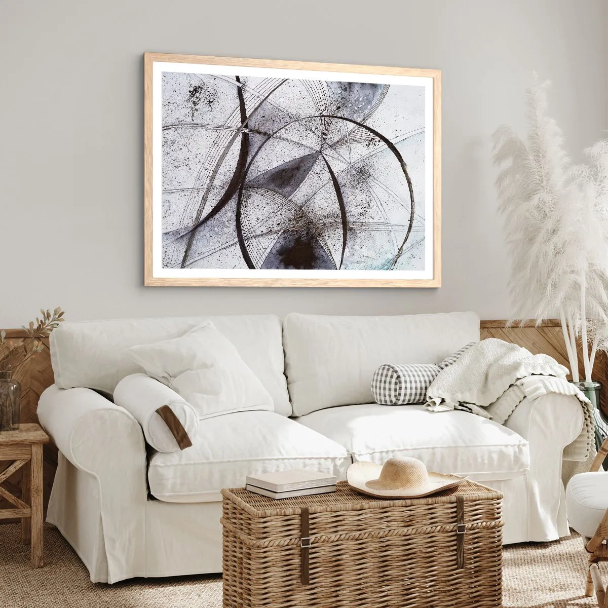 Poster în ramă de stejar deschis - O fantezie futuristă - 50x40 cm