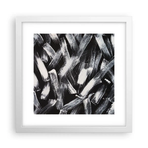 Poster în ramă albă - Abstracție în spirit industrial - 30x30 cm