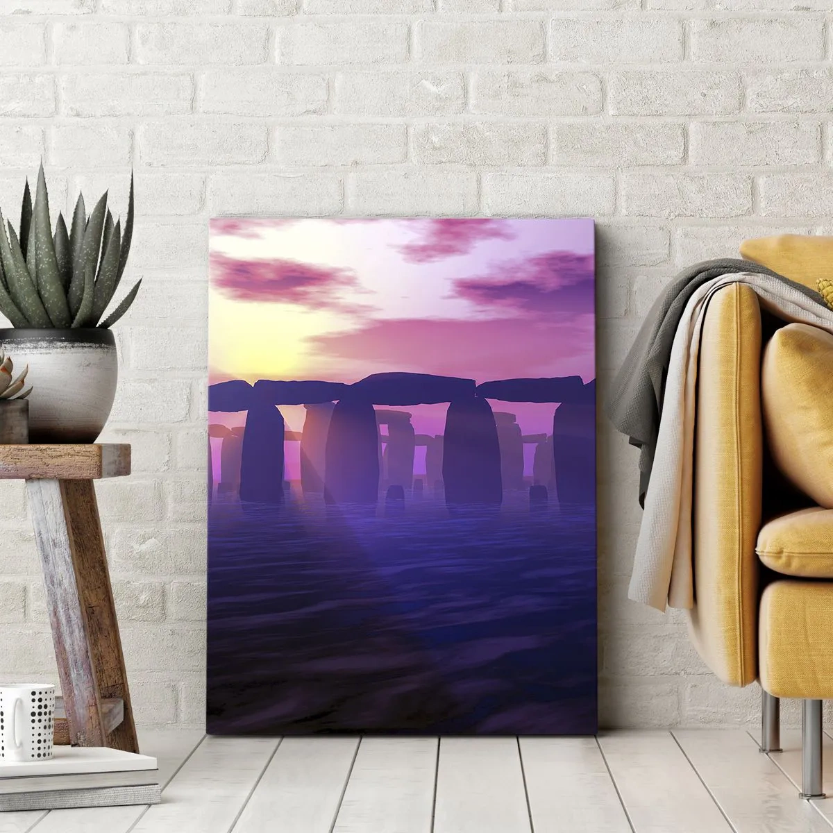 Tablou pe pânză - Mister în zori de zi în ceață - 80x120 cm