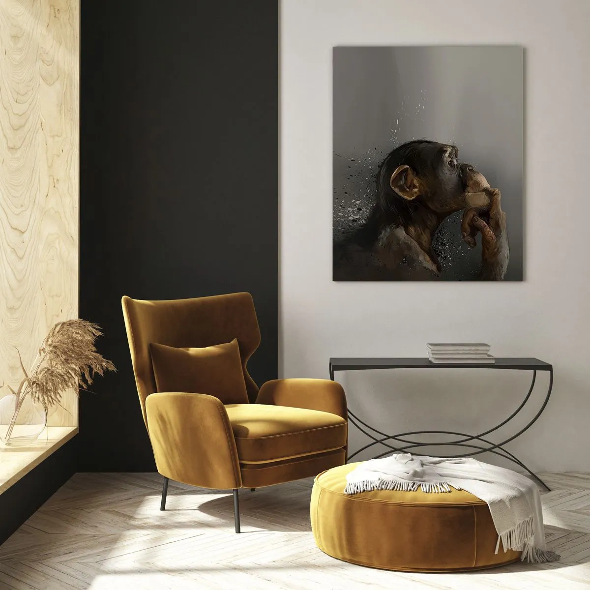 Tablou pe sticlă - Cu siguranță, gânditorul - 80x120 cm