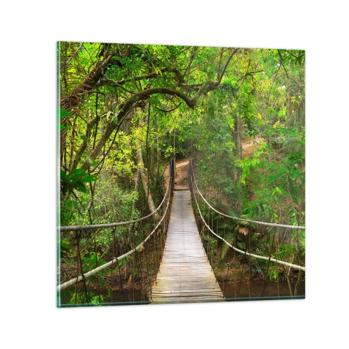 Tablou pe sticlă - Pentru că în grădină crește o liană - 30x30 cm