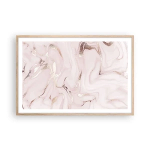 Poster în ramă de stejar deschis - În nebunia roz - 91x61 cm