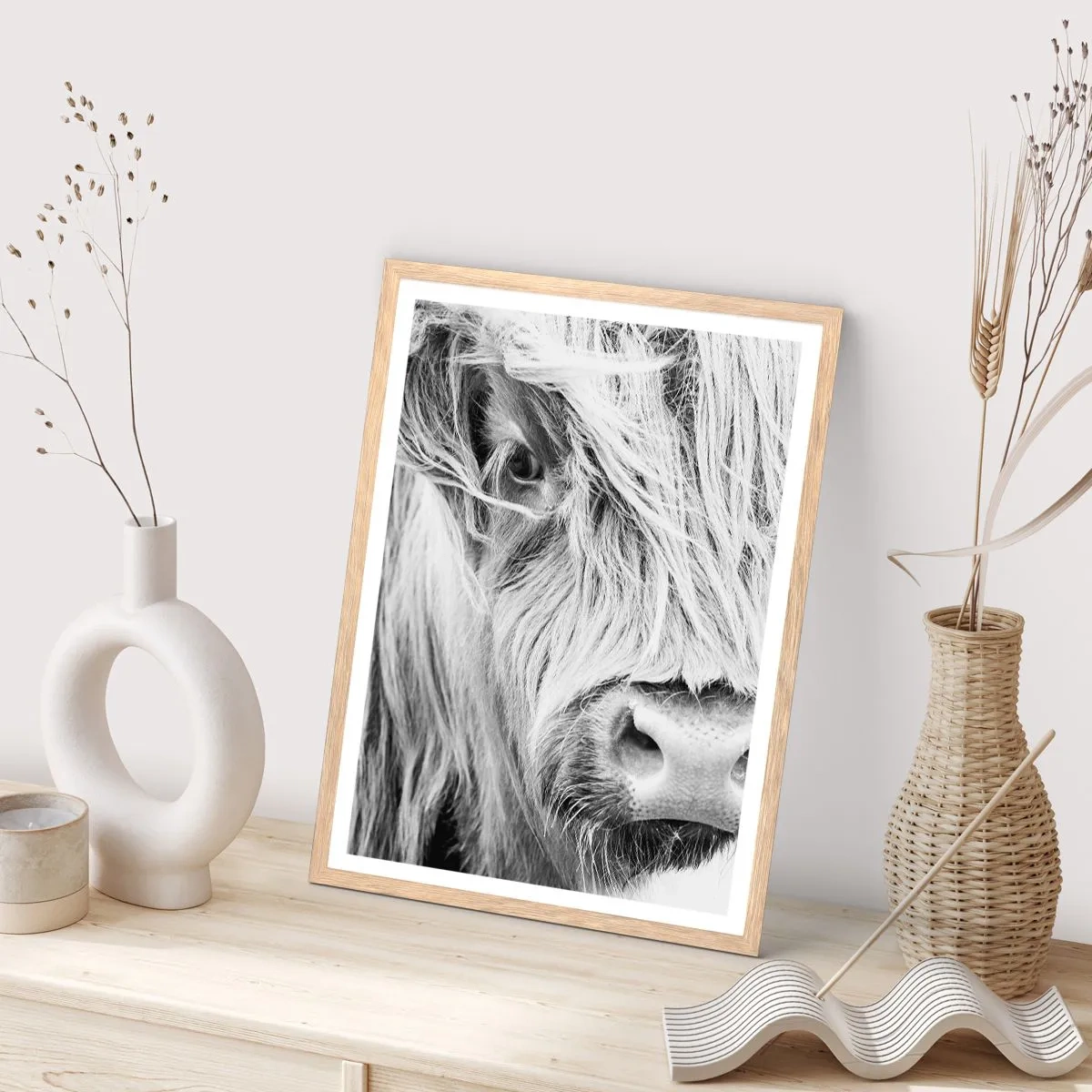 Poster în ramă de stejar deschis - Sălbăticie scoțiană - 61x91 cm