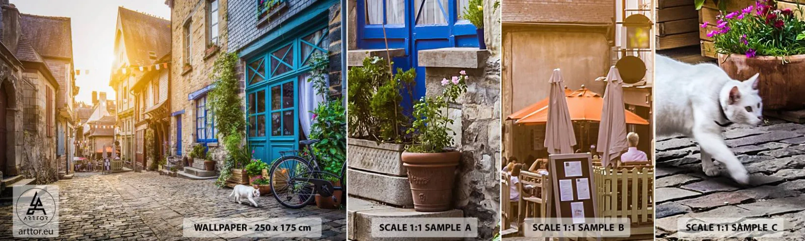 Mostră de Tapet Standard Eco - Fantoma albă a orașului - Oraș, Franţa, Arhitectură - 100x30 cm