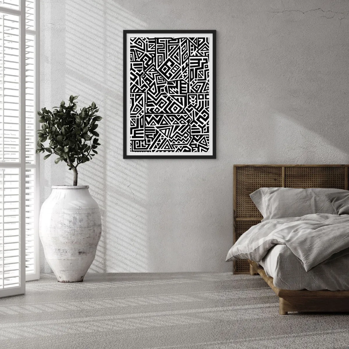 Poster în ramă neagră - Compoziție precolumbiană - 61x91 cm
