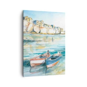 Tablou pe pânză - Peisaj în azur - 50x70 cm