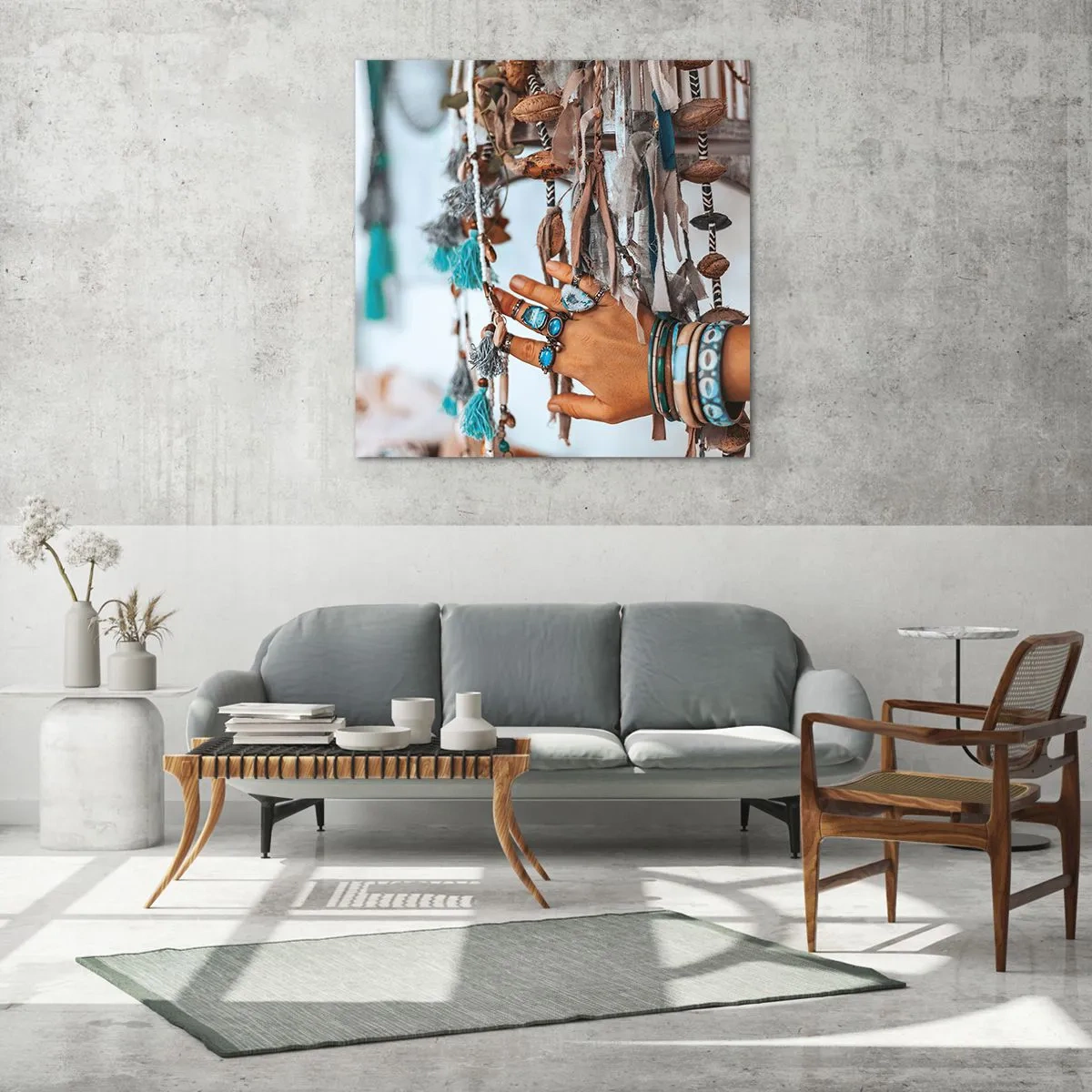 Tablou pe sticlă - Comori locale - 50x50 cm