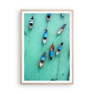 Poster în ramă de stejar deschis - În așteptare - 70x100 cm