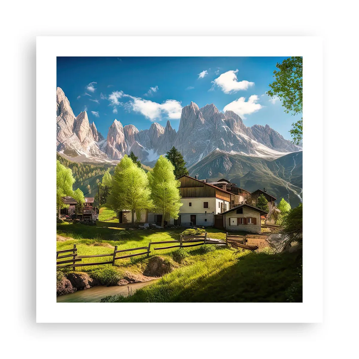 Poster - Idilă alpină - 50x50 cm