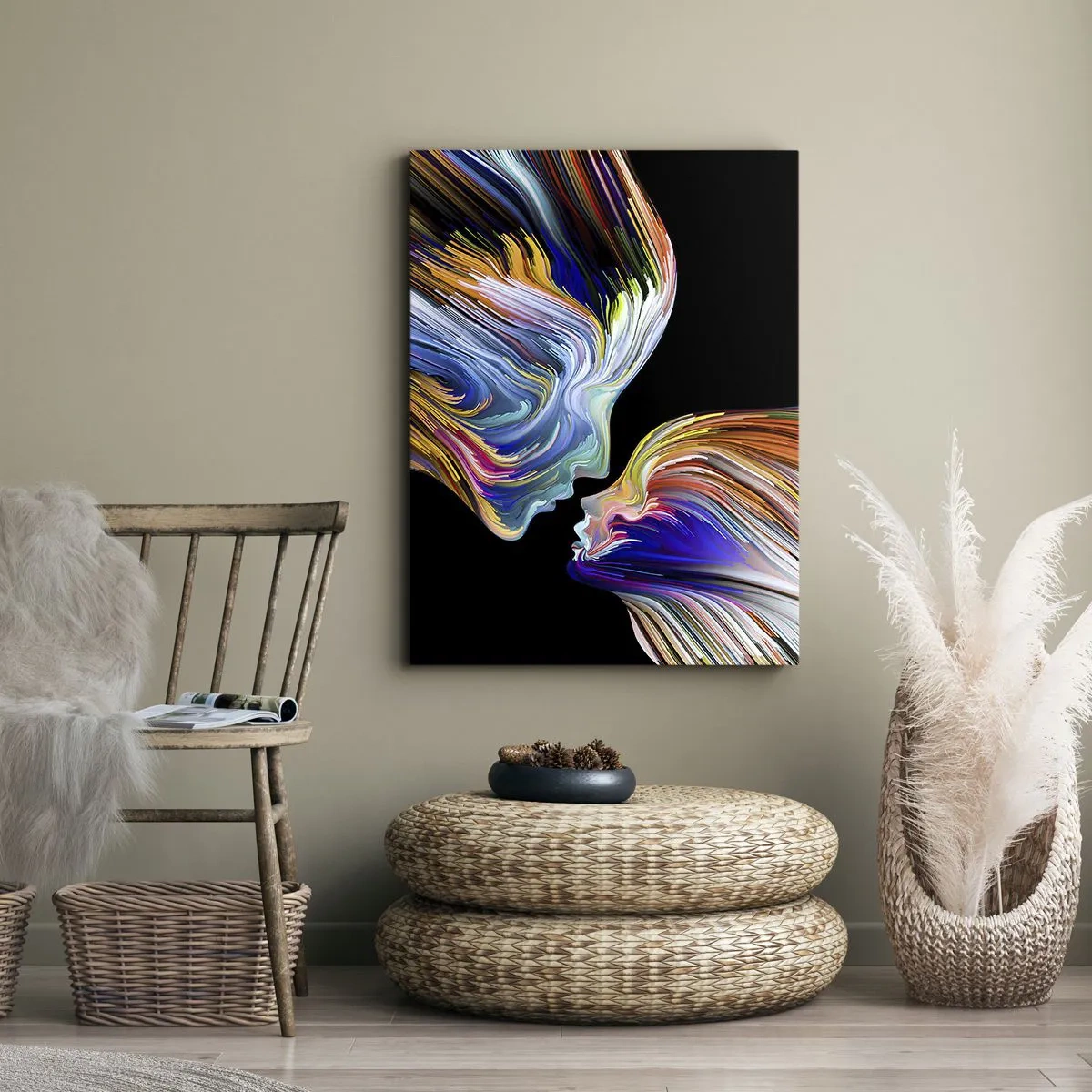 Tablou pe pânză - Fuziune de energie și lumină - 50x70 cm