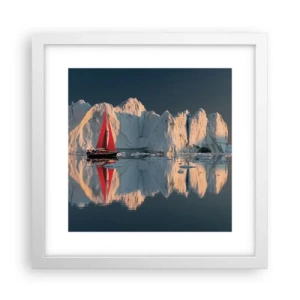 Poster în ramă albă - La capătul lumii - 30x30 cm