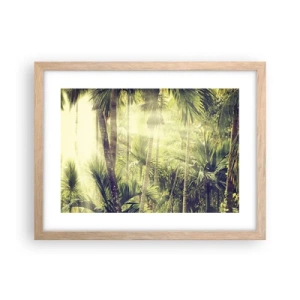 Poster în ramă de stejar deschis - Ardoare verde - 40x30 cm