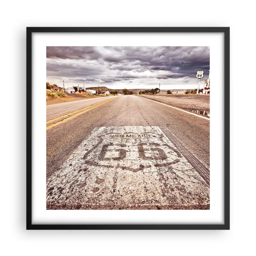 Poster în ramă neagră - Mother Road - o legendă americană - 50x50 cm