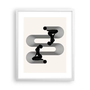 Poster în ramă albă - Simetrie senzuală - 40x50 cm