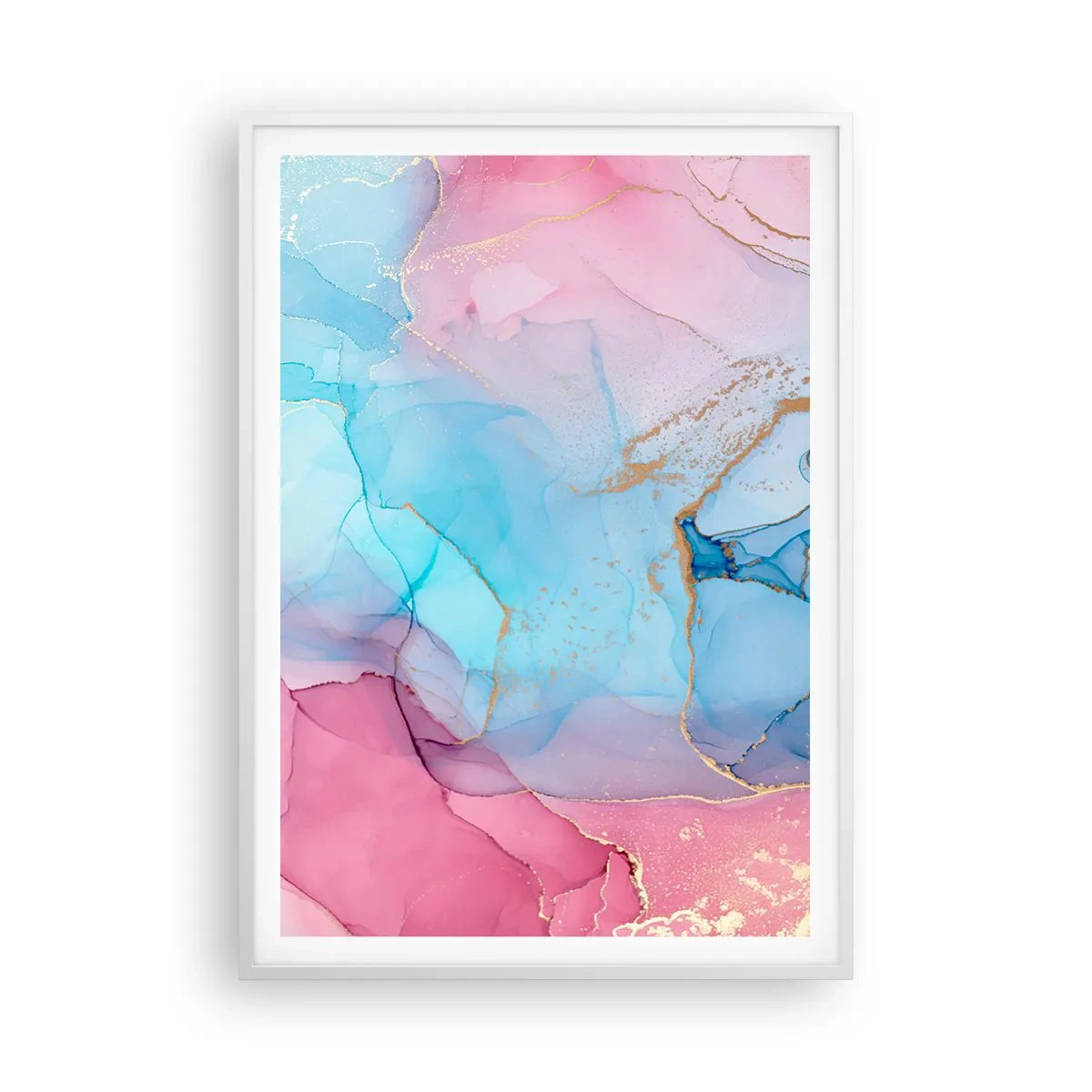 Poster în ramă albă - Întâlnire și întrepătrundere - 70x100 cm