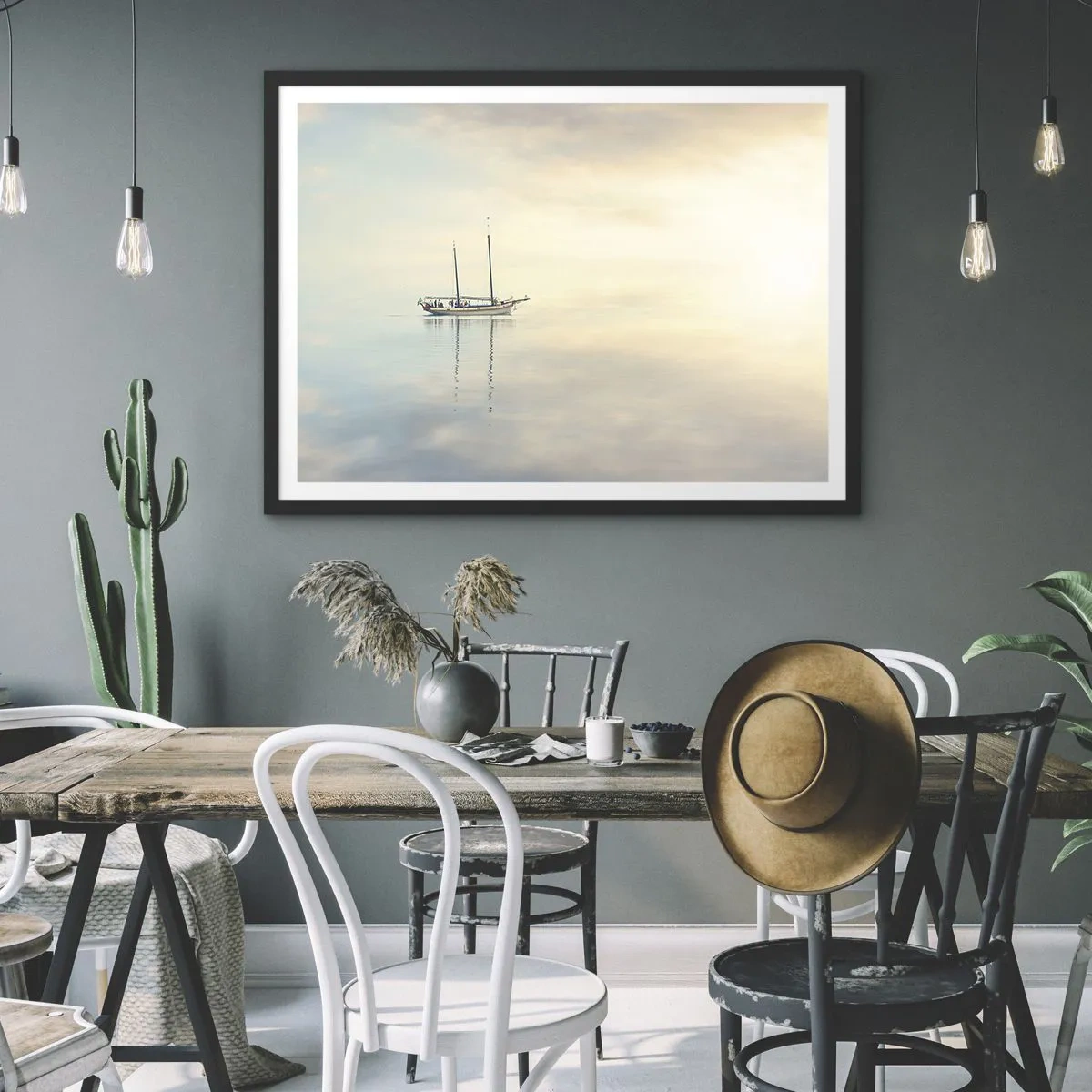 Poster în ramă neagră - În tăcerea mării - 91x61 cm