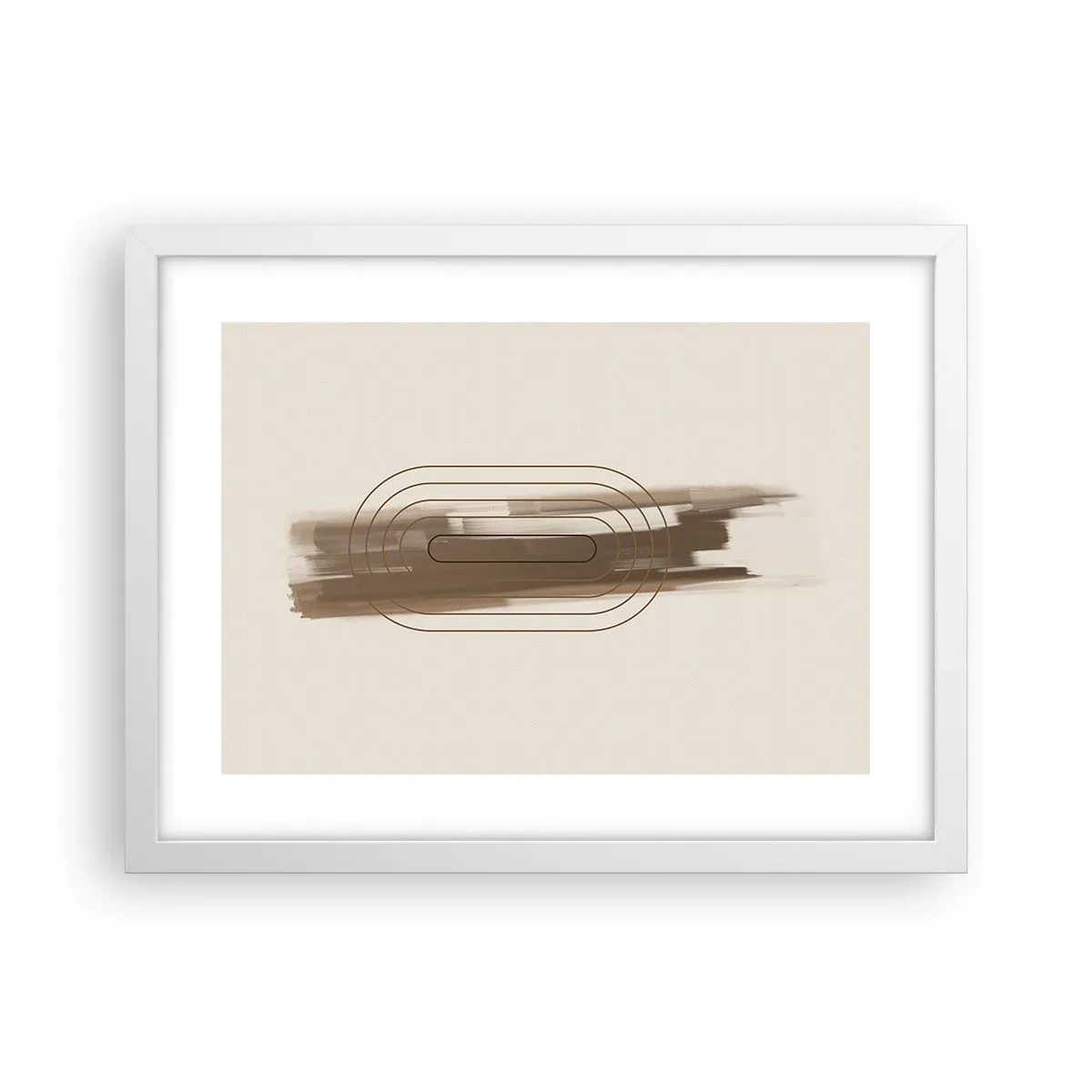 Poster în ramă albă - O adiere de gri - 40x30 cm