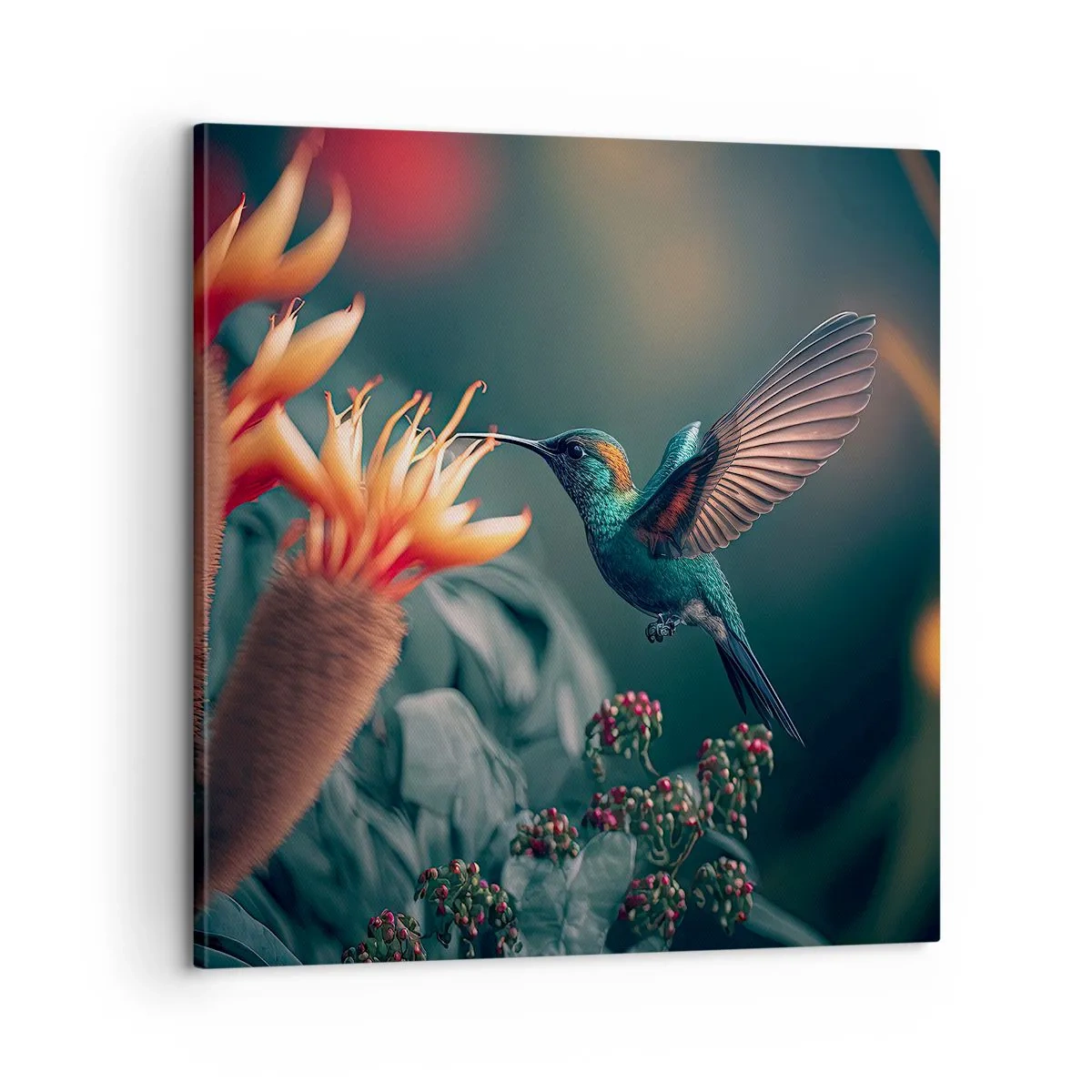 Tablou pe pânză - Viață cu adevărat colorată - 60x60 cm