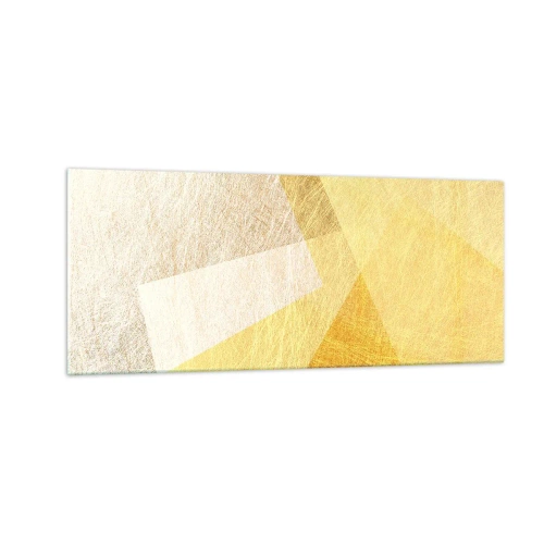 Tablou pe sticlă - Vremea de geometrie - 100x40 cm