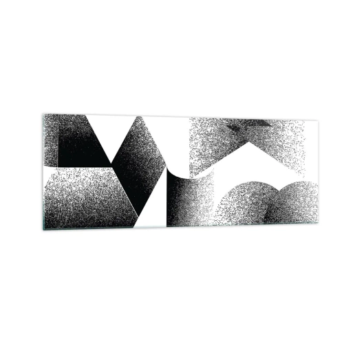 Tablou pe sticlă - Unghiuri și ovale - 140x50 cm