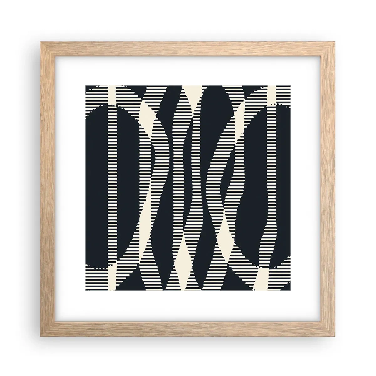 Poster în ramă de stejar deschis - Încercare de străpungere a întunericului - 30x30 cm