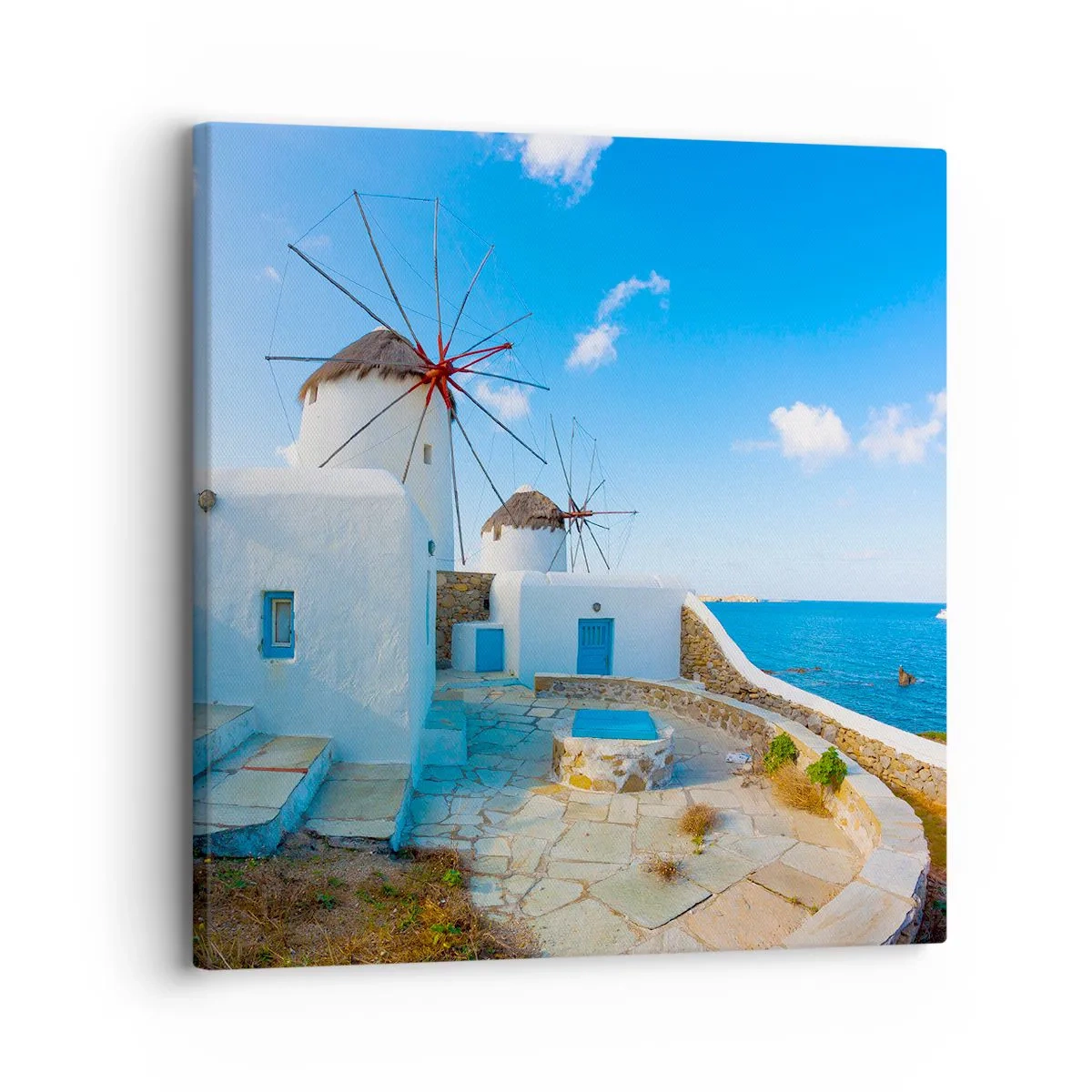 Tablou pe pânză - Vânt albastru dinspre mare - 30x30 cm