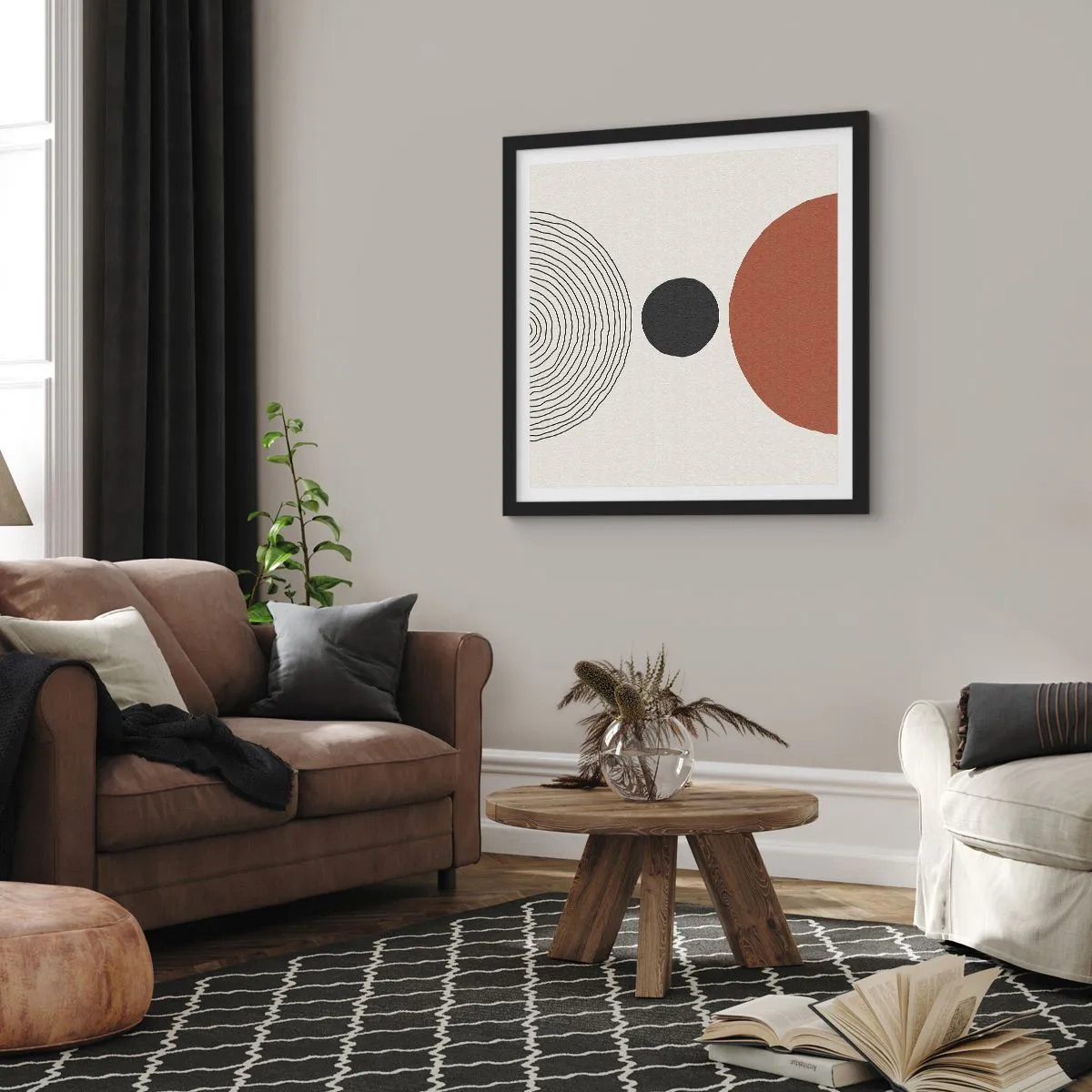 Poster în ramă neagră - În centrul atenției - 50x50 cm