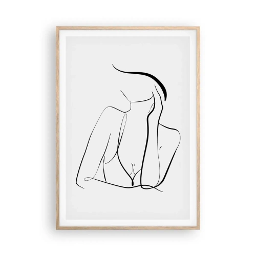 Poster în ramă de stejar deschis - Pe valul unui vis - 70x100 cm