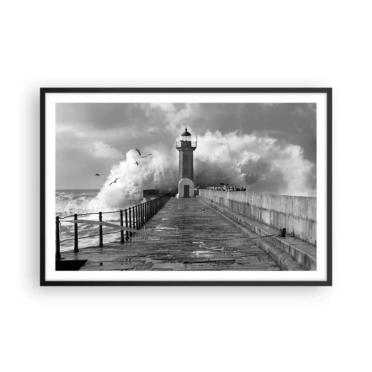 Poster în ramă neagră - Fără frică - 91x61 cm