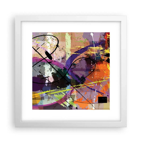 Poster în ramă albă - Poate fi drept sau de jur împrejur - 30x30 cm