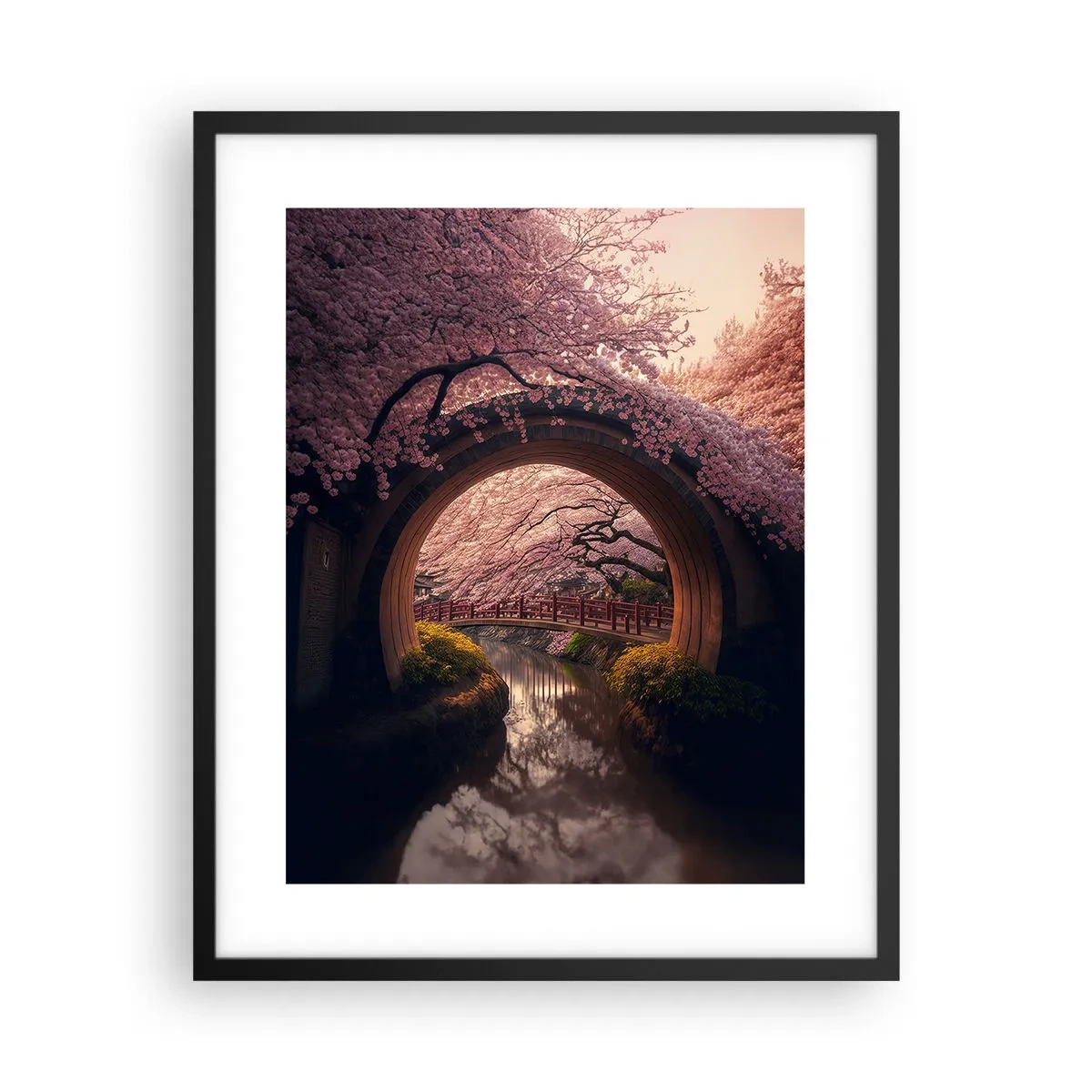 Poster în ramă neagră - Primăvara japoneză - 40x50 cm
