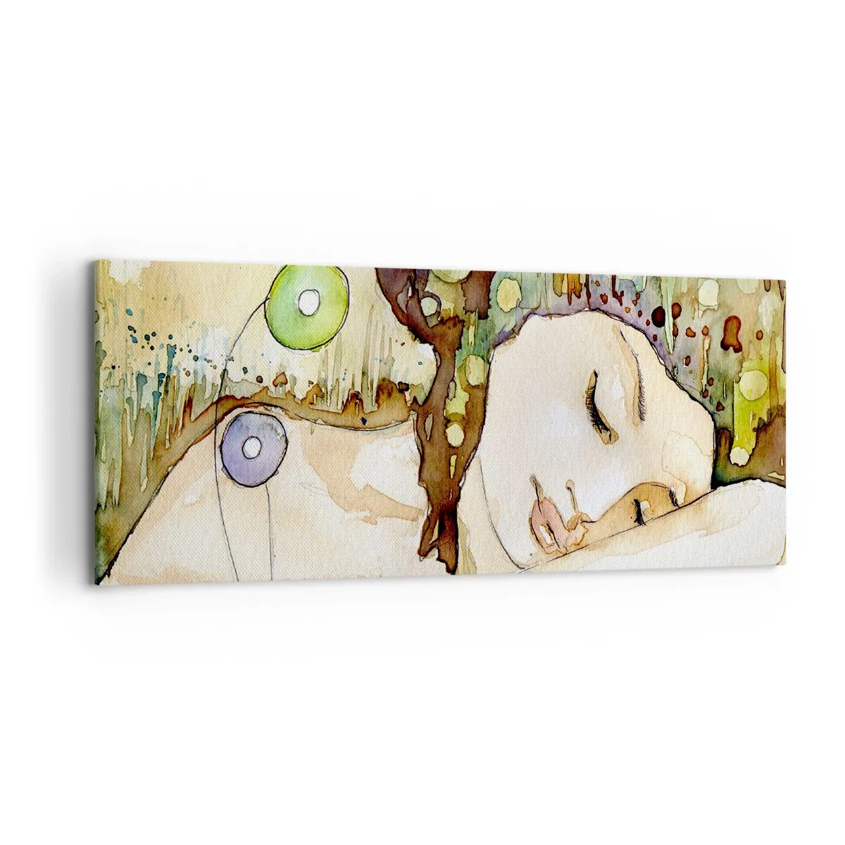 Tablou pe pânză - Visul violet smarald - 120x50 cm