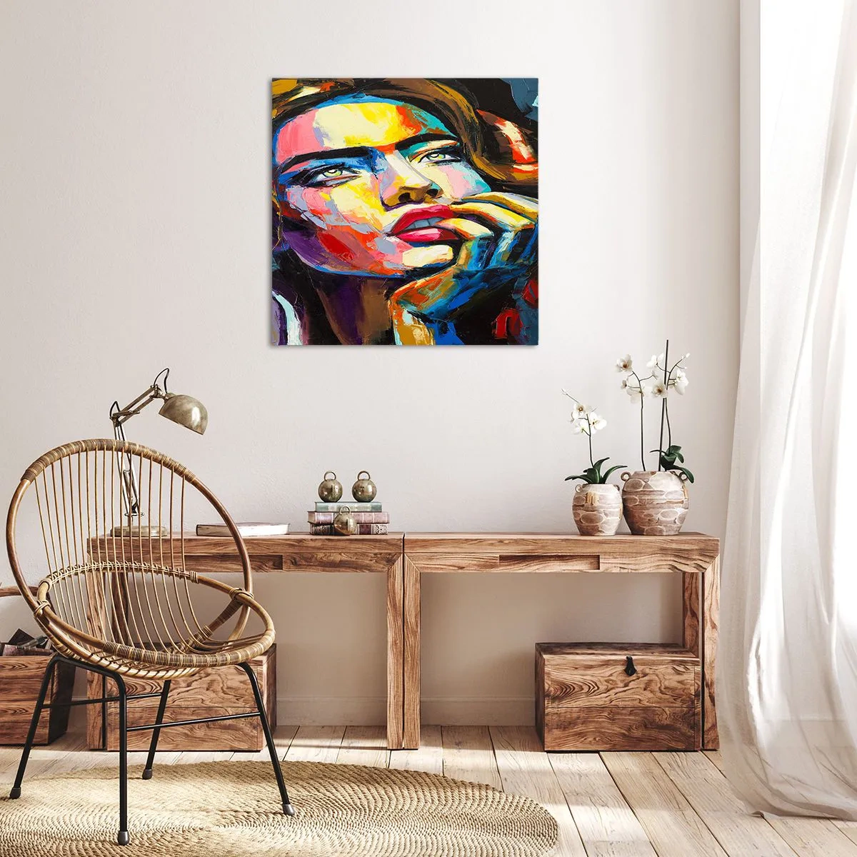 Tablou pe pânză - Visele ca niște păsări se înalță pe cer - 30x30 cm