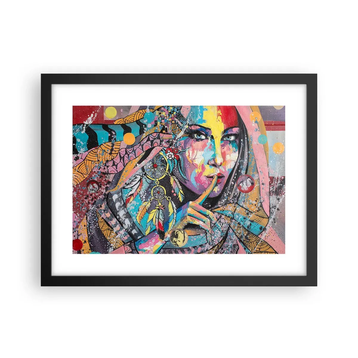 Poster în ramă neagră - Taci până când înțelegi - 40x30 cm