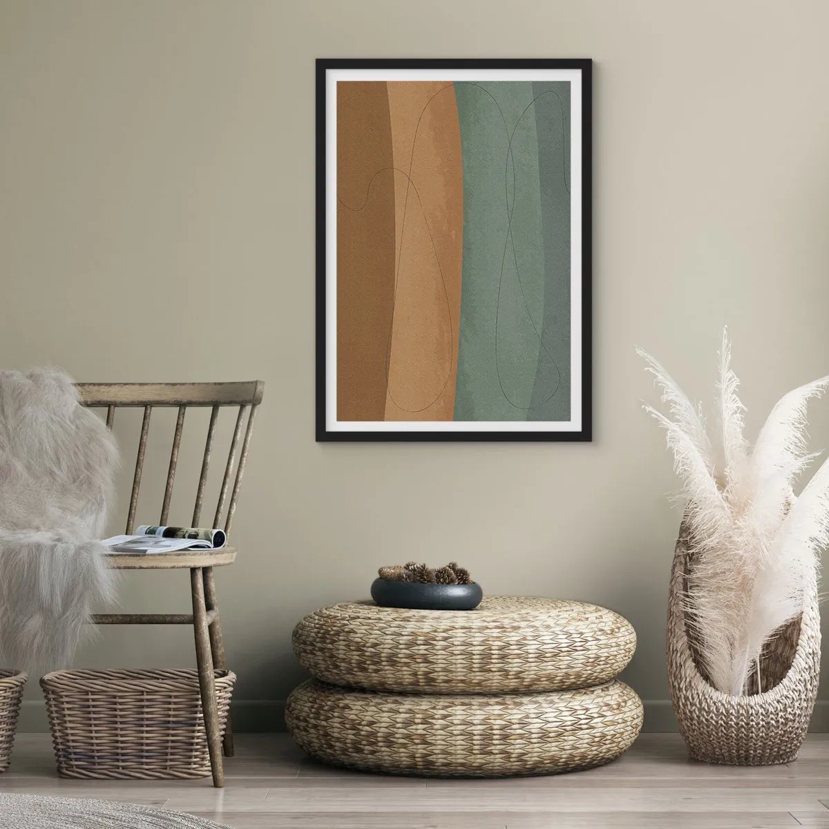 Poster în ramă neagră - Compoziție orizontală - 40x50 cm